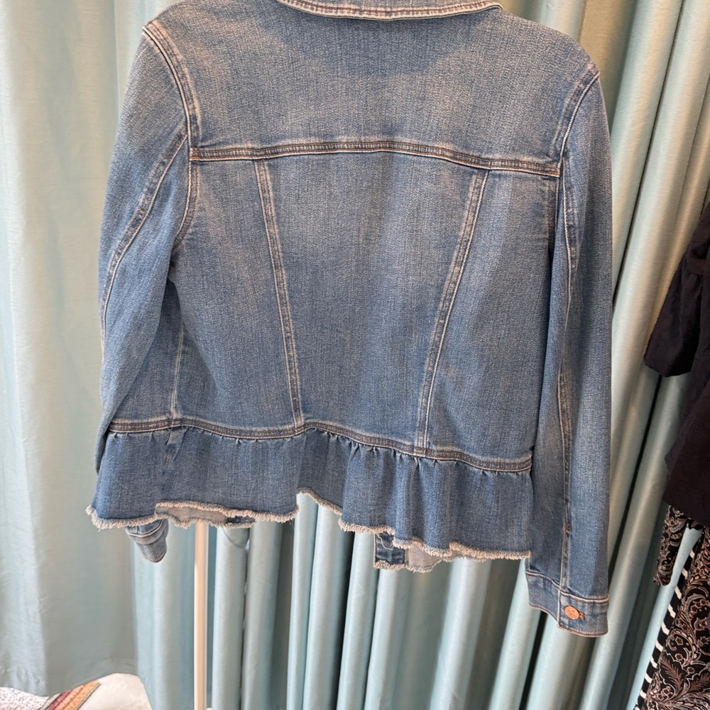 Chico's Classic Blue Jean Jacket - Picture 2 of 3
